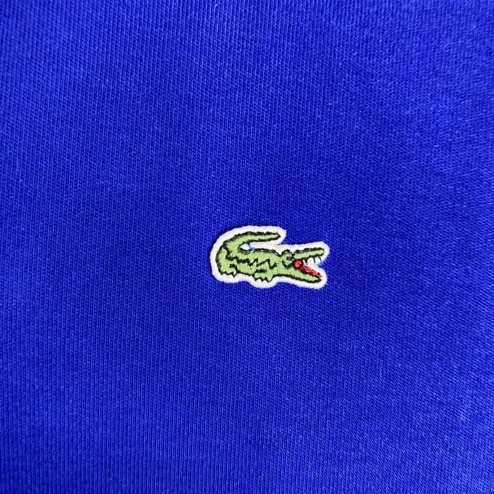 Lacoste Mens Quarter Zip Pullover Sweatshirt Blue Size 5 Large Crocodile Logo - Picture 4 of 9